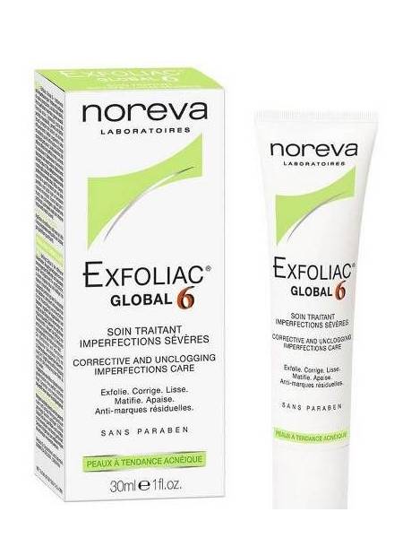 Noreva Exfoliac Global 6<br>کرێمی تایبەت بە لابردنی پەڵەی سەر پێست